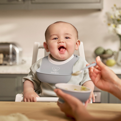 BabyBjörn Kolmiosainen Ruokailusetti, Harmaa