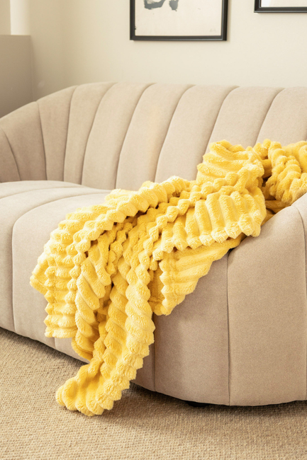 KMCarpets Stripe Viltti 130x170, Keltainen