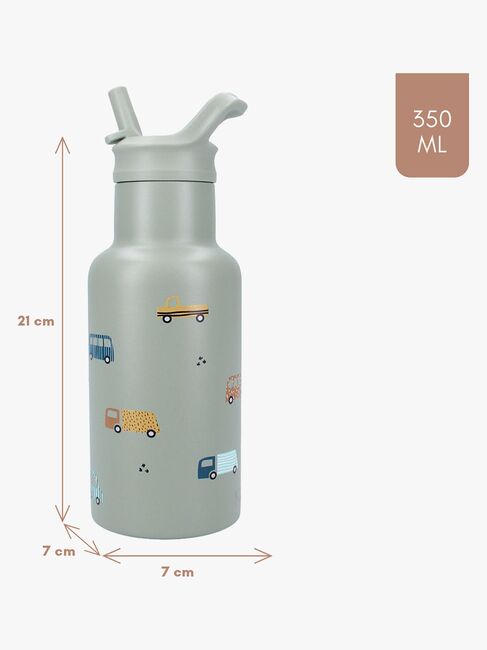 Kidzroom Stainless Steel Juomapullo 350 ml Sweet Cuddles, Vihreä