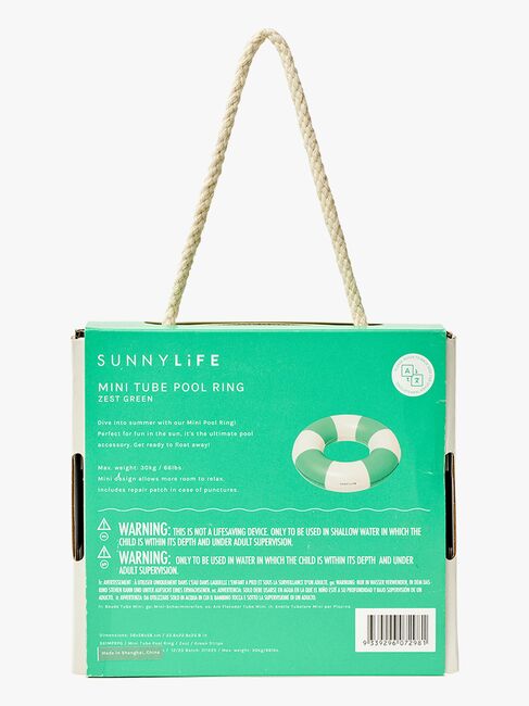 SUNNYLiFE Mini Uimarengas, Pool Party Green Stripe