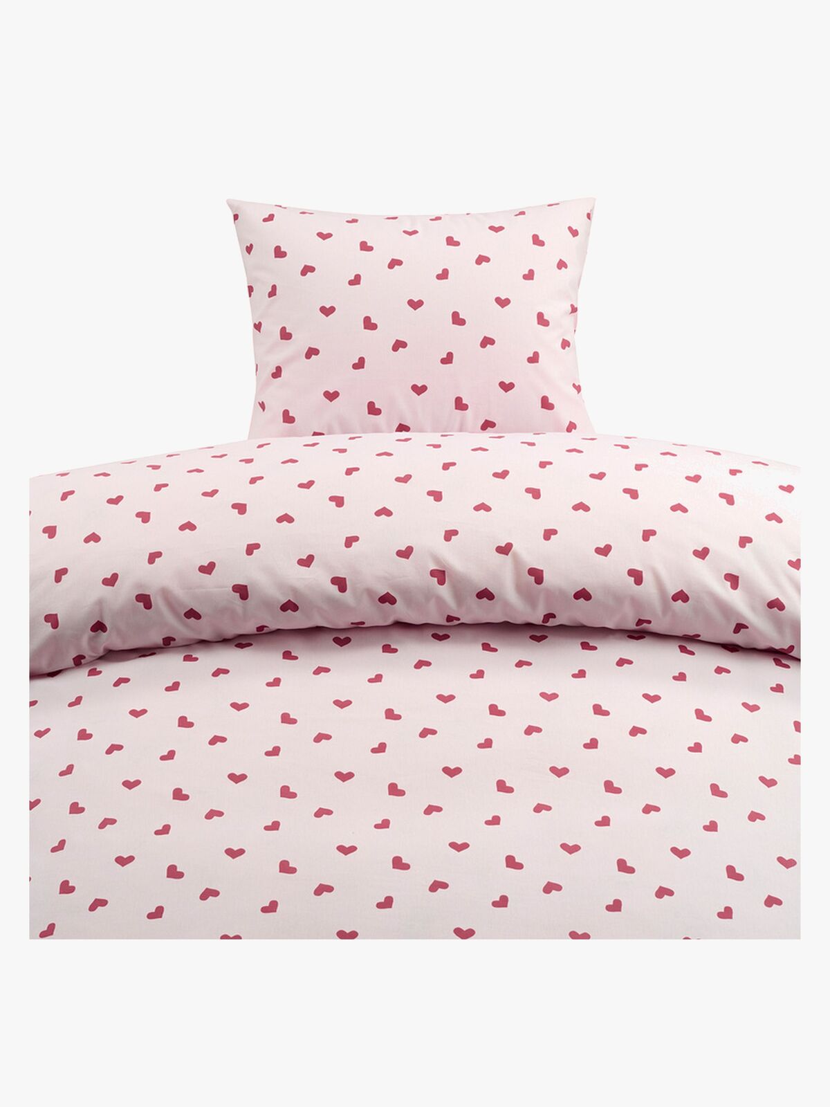 Borganäs Pussilakanasetti Hjärtrud 150x210, Vaaleanpunainen