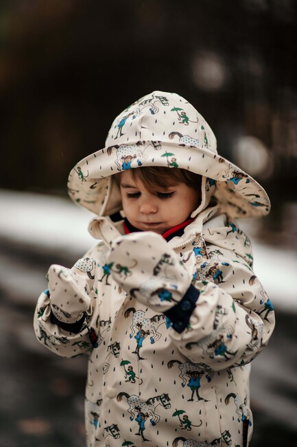 Geggamoja Vuorellinen Sadeasu Peppi Pitkätossu, Beige