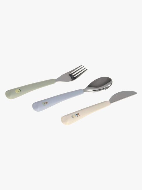 Lässig Aterimet + Silikonikahva 3-pack, Happy Fruit Lemon