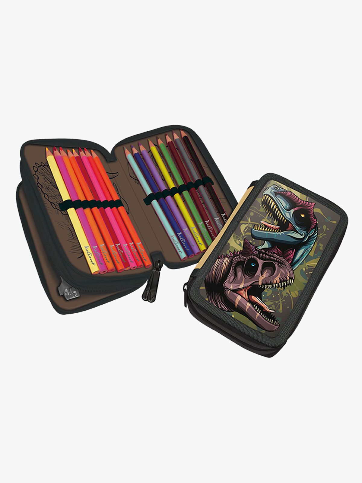 Valiant Dino T-REX Adventure  Täytetty Kaksilokeroinen Penaali, Vihreä