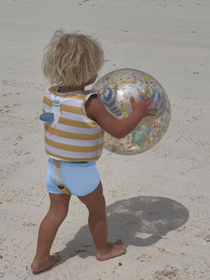 SUNNYLiFE Uimaliivi, Sid the Seagull Mustard Stripe