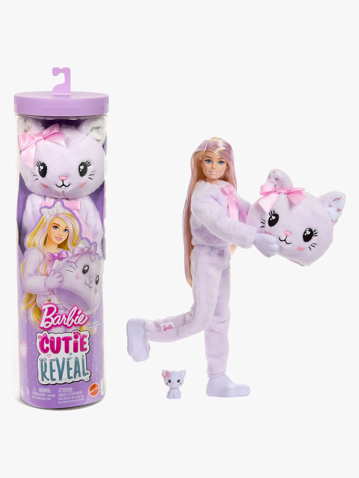 Barbie Cutie Reveal Sweet Bows Nukke Kissanpentu, Violetti