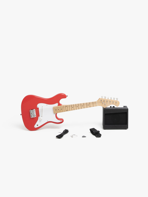 Cloudberry Castle Sähkökitara + Vahvistin 80 cm, Punainen