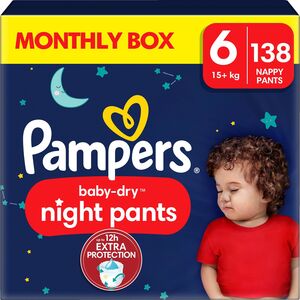 Pampers Baby Dry Night Pants Vaippa Koko 6 15+ kg 138-pack