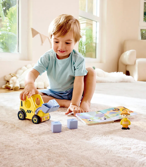 Hape Satukirja + Leikkisetti The Buzzing Bulldozer
