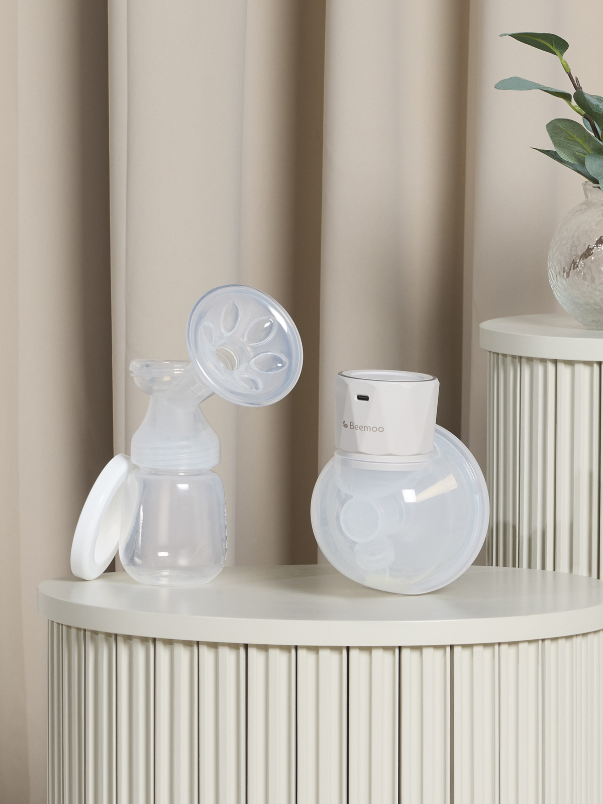 Beemoo CARE 2-in-1 Sähkökäyttöinen Rintapumppu, Beige