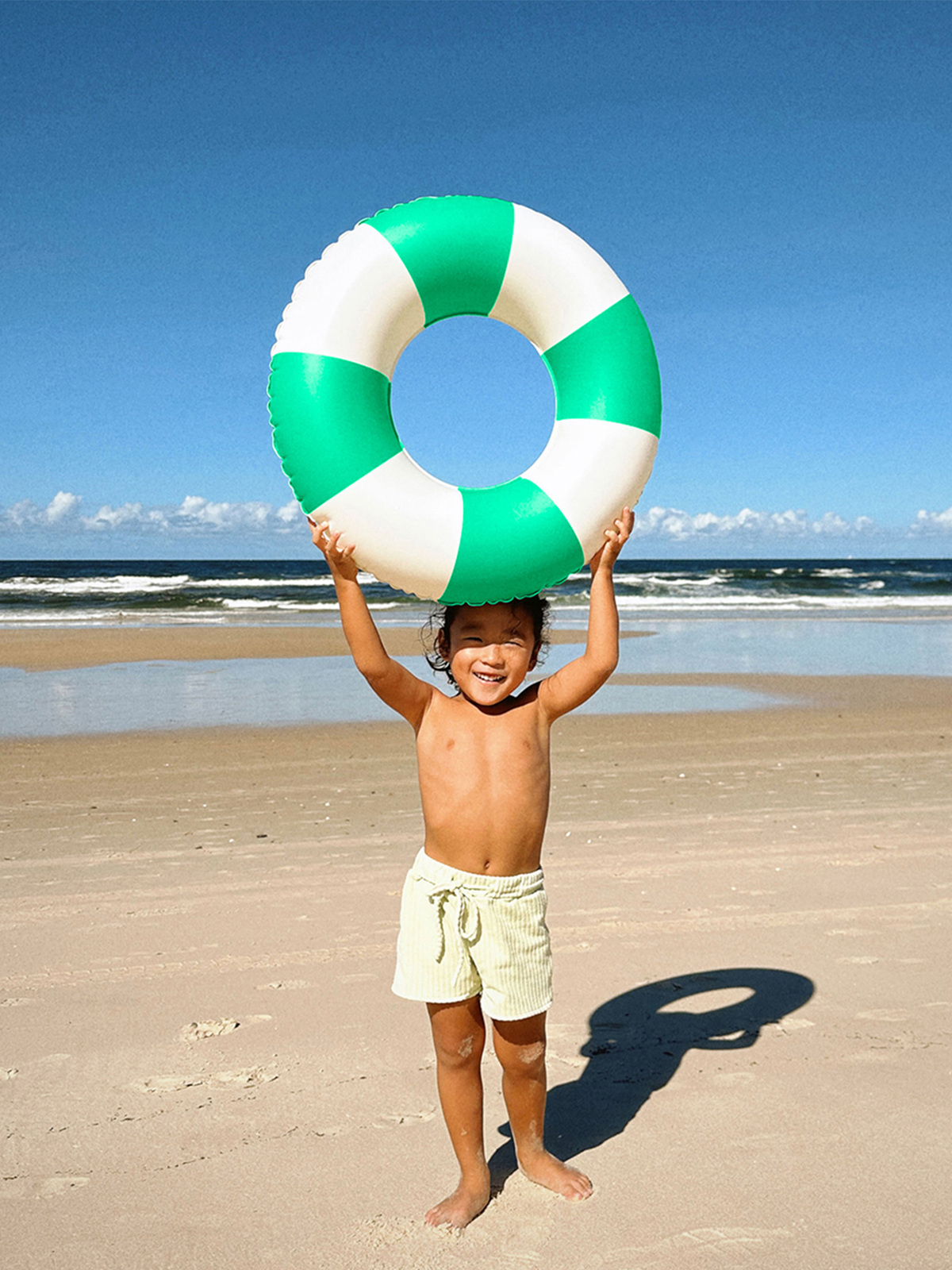 SUNNYLiFE Mini Uimarengas, Pool Party Green Stripe