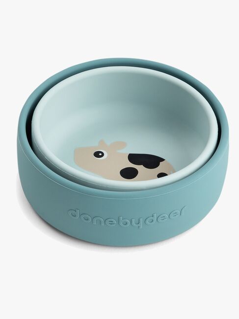 Done By Deer Dotti Silikoni Kulho 2-pack, Blue