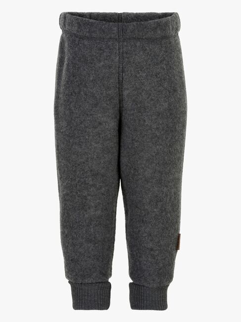 Mikk-Line Fleecehousut Merinovilla, Anthracite Melange