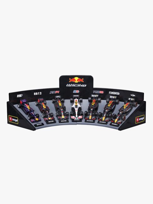 Bburago F1 Red Bull Deluxe Lahjapakkaus + Autot & Näyttö 1:43