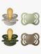 BIBS Supreme Tutti 4-pack Luonnonkumi Koko 1, Sand/Sage/Hunter Green/Dark Oak