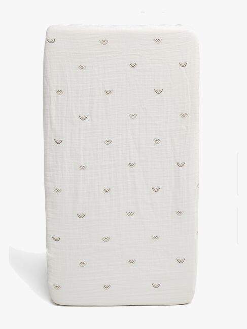 Alice & Fox AVIVA Muotoonommeltu Aluslakana Kehto 40x90, Valkoinen