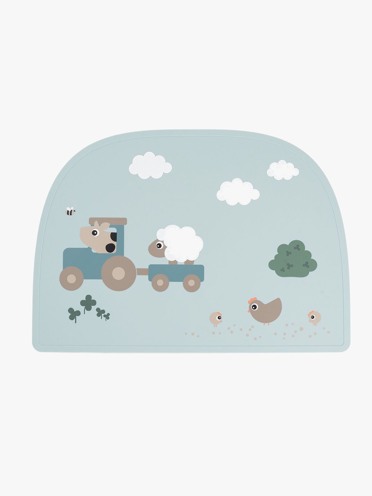 Done By Deer Tiny Farm Ruokailualusta Silikoni, Blue