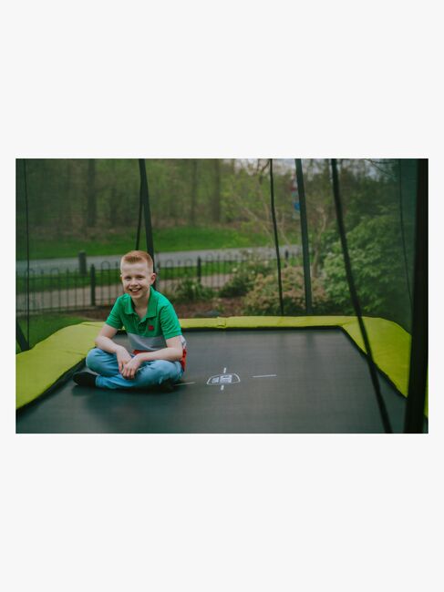EXIT Silhouette Trampoliini + Turvaverkko 214x305 cm, Vihreä