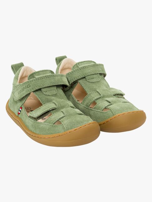 Viking Alv Lind Barefoot 2V Sandaalit, Olive