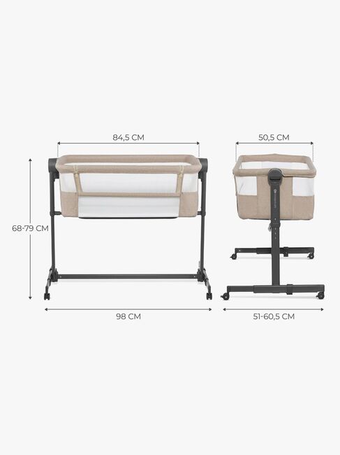 Kinderkraft Nestee Up 2 Sivuvaunusänky, Beige
