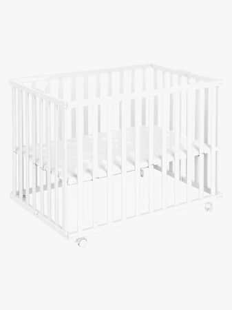 Roba Kokoontaitettava Leikkikehä + Pyörät, White