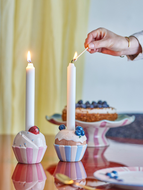 Bloomingville Chip Kynttilänjalka Muffinssi, Monivärinen