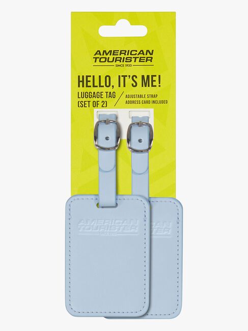 American Tourister Matkalaukun Nimilappu 2-pack, Neptune Blue