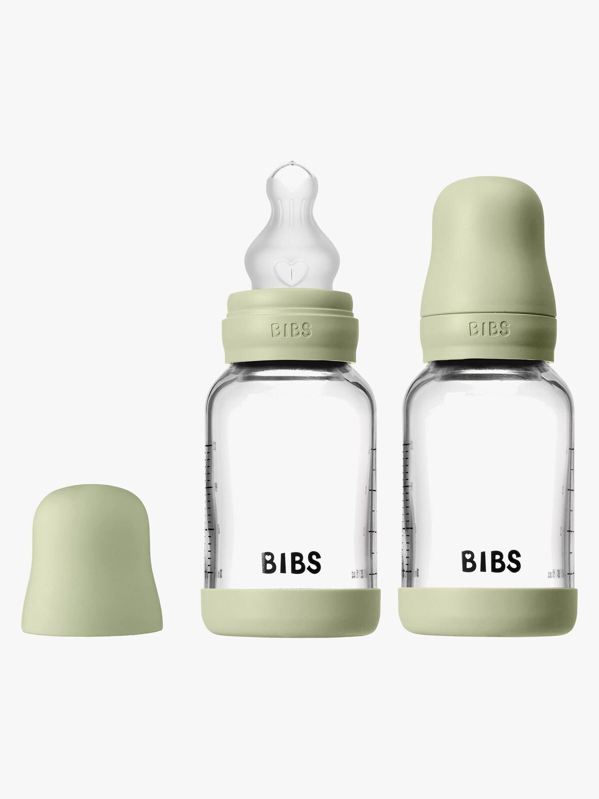 BIBS Slow Flow Lasi Tuttipullo Silikoni 2-pack 120 ml, Sage