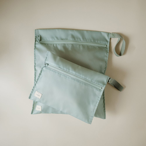 Mushie  Vedenpitävä Wet Bag 2-pack, Roman Green