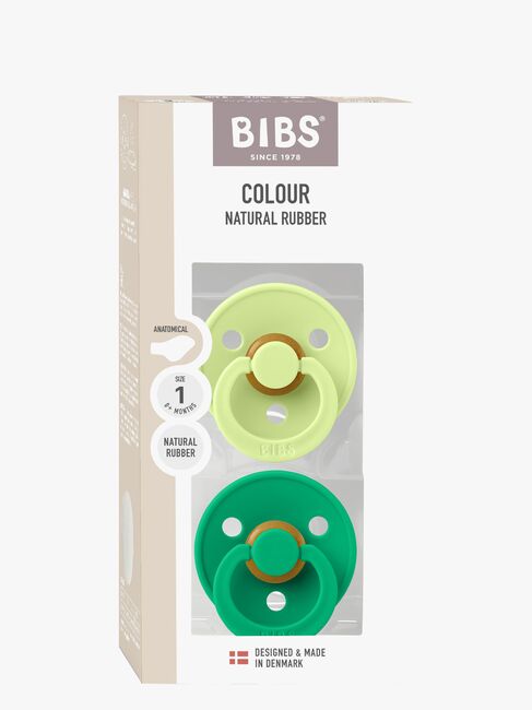 BIBS Colour Tutti 2-pack Lateksi Koko 1 Anatominen, Matcha/Cactus