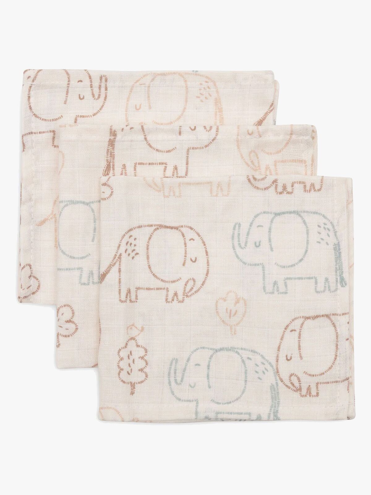 Jollein Pesulaput 3-pack, Elephant Tales