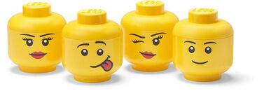 LEGO Säilytyslaatikko Pää Mini 4-pack, Keltainen