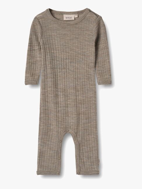 Wheat Frankie Jumpsuit Merinovilla, Khaki Melange
