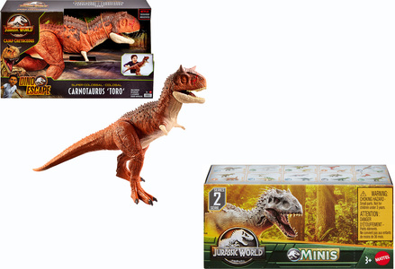 Jurassic World Super Colossal Carnotaurus + Mini Dinosaurukset