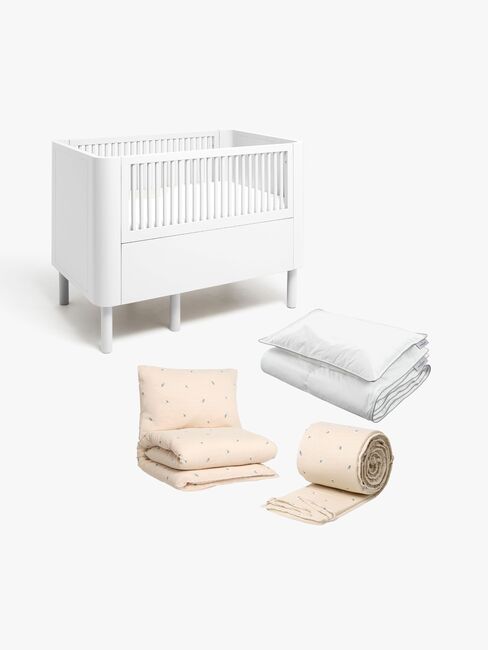 Alice & Fox JUNE Jatkettava Sänky + Pussilakanasetti TWIGGIE 100x130, Dream White