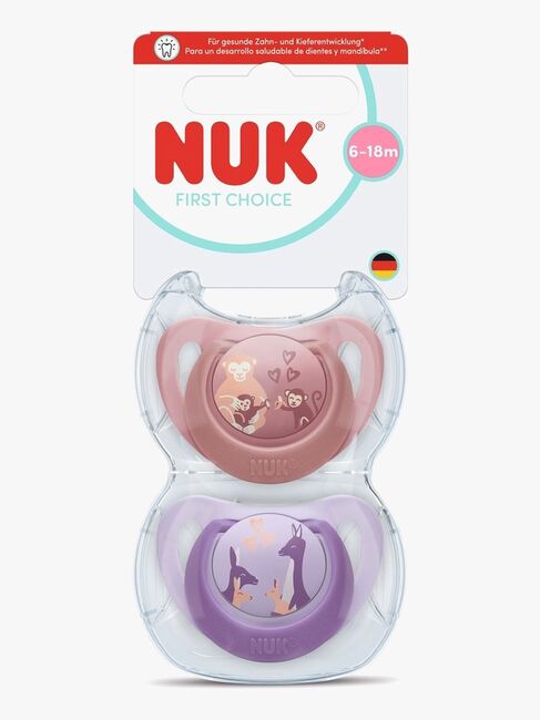NUK First Choice Classic Tutti 2-pack Koko 2, Monkey/Kangaroo