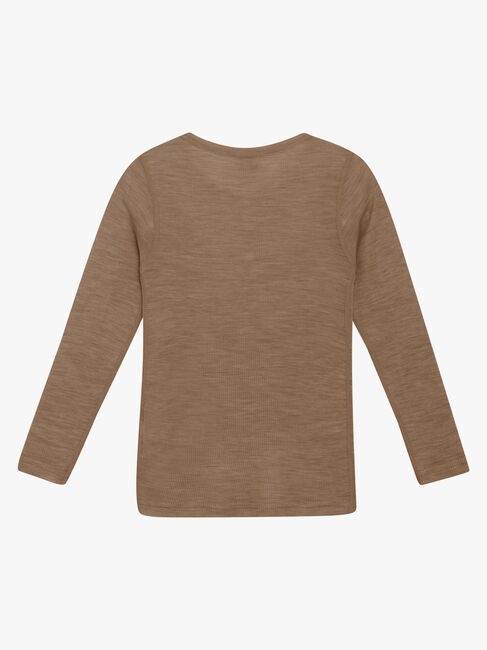 CeLaVi Pitkähihainen Paita Merinovilla, Cocoa Creme