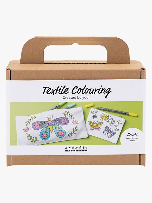 Creativ Company Mini Askartelusetti Tekstiilien Väritys Perhoset