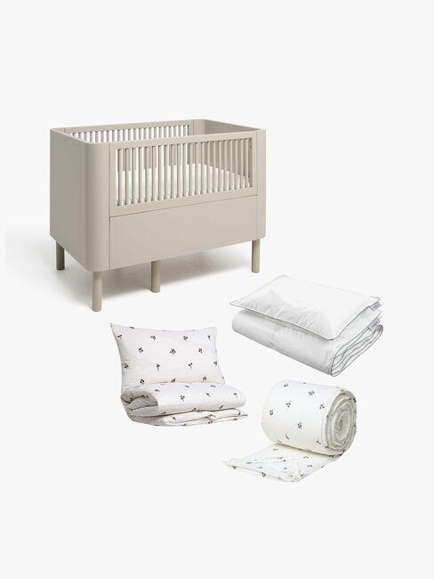 Alice & Fox JUNE Jatkettava Sänky + Sänkypakkaus ADORA 100x130, Dusk Beige