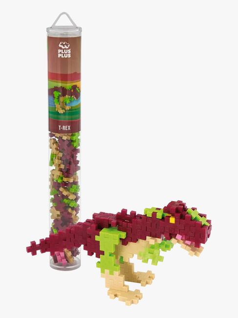 Plus-Plus Rakennussarja + Pohjalevy & Tuubi Dino, 4x100 Osaa