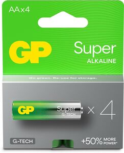 GP Super Alkaline G-TECH AA/LR6 Paristot 4-Pack