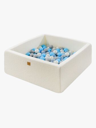 MeowBaby Boucle Square Pallomeri, Baby Blue/Grey/White Pearl/Transparent