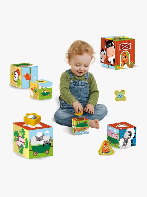 SES Creative Pinottavat Palikat Maatilan Eläimet 2-in-1