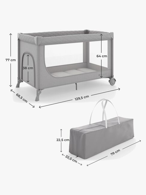 Kinderkraft LEODY UP Matkasänky, Grey