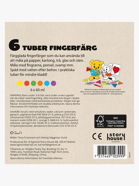 Egmont Kärnan Bamse Sormivärit