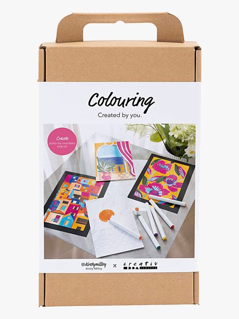 Creativ Company Maalaa Numeroiden Mukaan + Tussit, Vaaleanpunainen