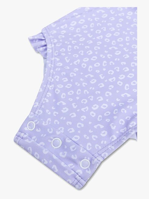 Swim Essentials  Pitkähihainen UV-Puku, Violetti Leopard
