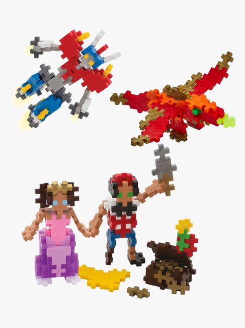 Plus-Plus Rakennussarja + Pohjalevy & Tuubi Siistit Hahmot 4x100 Osaa