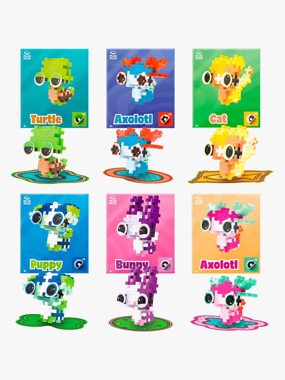 Plus Plus Rakennussarja Eläimet 6-pack
