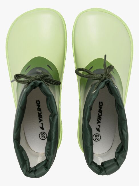 Viking Alv Paw Print Barefoot Kumisaappaat, Light Green/Green